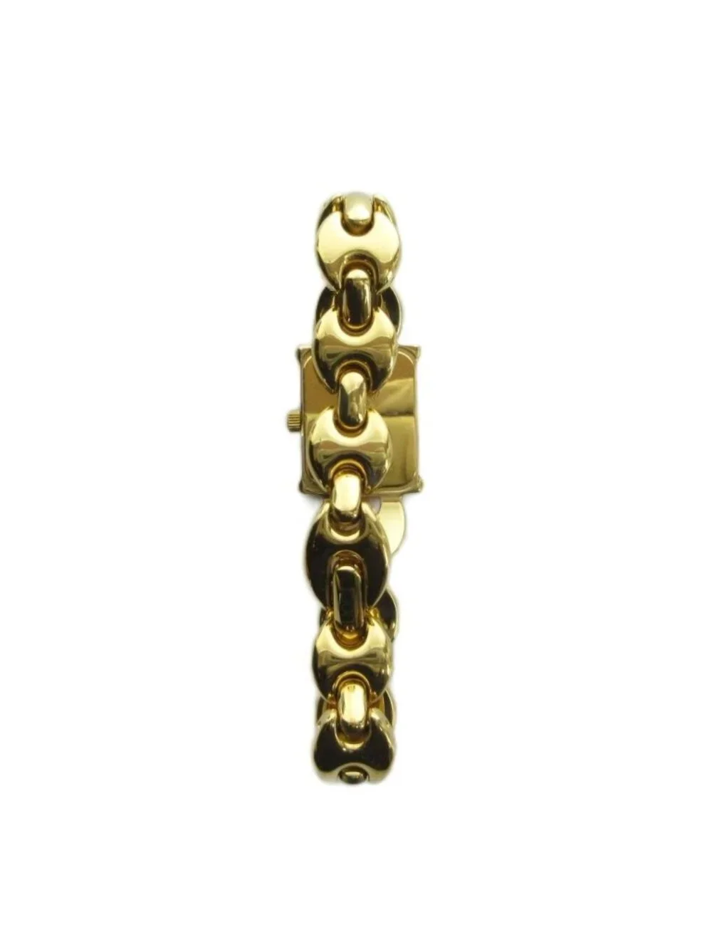 Gucci Watch Quartz Square White Dial Logo Gold